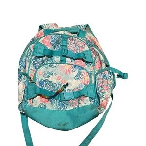 Lilly Pulitzer Backpack Multicolor / Adjustable Straps / Multiple Compartments